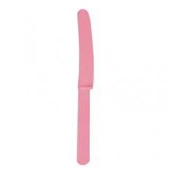 Cuchillo rosa plastico nina barato 10 unidades