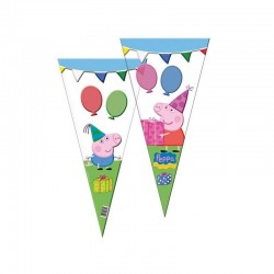 Bolsa cono cumpleanos peppa pig