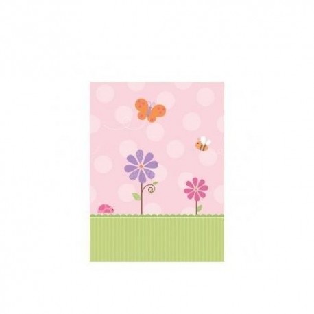 Matel bebe rosa pajarito papel baby shower