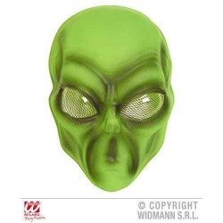 Mascara extraterrestre verde de plastico