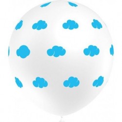 Globos blancos con nubes 8 unid 12 30 cm