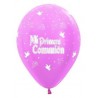 Globos 1ª comunion satin rosa niña 10 un 3