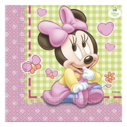 Servilletas minnie mouse bebe 20 unid 33 x 33 cm