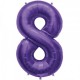 Globo numero 8 color purpura morado 86 cm helio