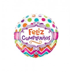 Globo feliz cumpleaños 18 45 cm foil para helio