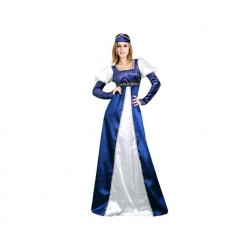 Disfraz princesa azul y blanco adulta talla m-l mu