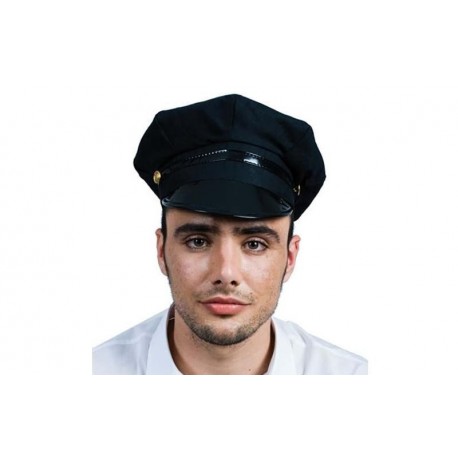 Gorra policia sado taxista negra lisa adulto