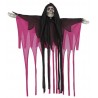 Fantasma calavera fucsia con luz sonido mov 46 cm