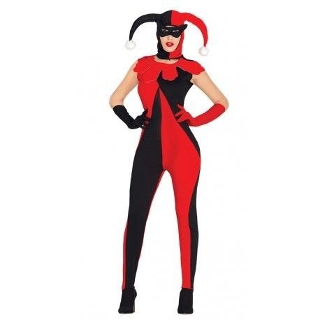 Disfraz bufon similar harley quinn talla L mujer