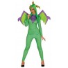 Disfraz dragon verde mujer talla unica elastico