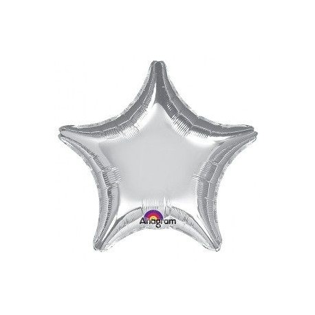 Globo estrella plateada jumbo 32 80 cm