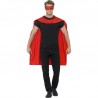 Capa y antifaz rojo superheroe similar superman