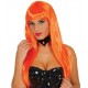 Peluca naranja melena con flequillo pop star