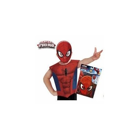 Camiseta con mascara spiderman talla 3 a 6 anos
