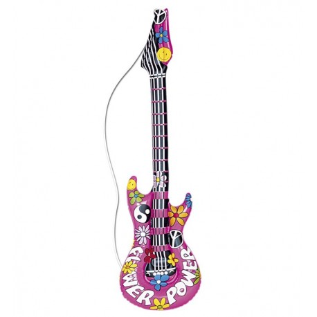 Guitarra hinchable hippie de 105 cm