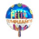 Globo feliz cumpleanos 46 cm 18 velas y globos