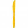 Cuchillo amarillo plastico 15 unidades grande