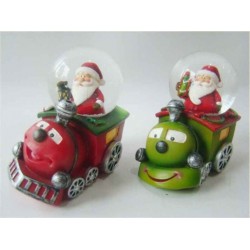 Bola de nieve papa noel muñeco de nieve en tren 45