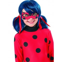 Peluca ladybug infantil azul miraculos para nina