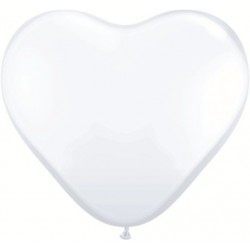 Globos blancos corazon latex 16 50 uds serpentex