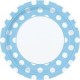 Platos color azul de lunares 23 cm 8 uds