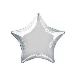 Globo estrella plateado 50 cm
