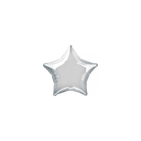 Globo estrella plateado 50 cm
