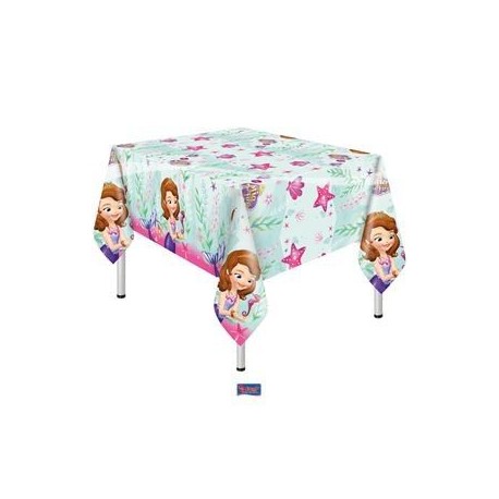 Mantel princesa sofia plastico 120 x 180 sirenas