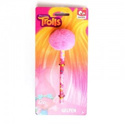 Boligrafo rosa de trolls gel