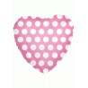 Globo corazon rosa lunares