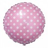 Globo redondo rosa lunares blancos 45 cm 18