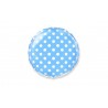 Globo redondo azul lunares blancos 45 cm 18