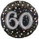 Globo 60 cumpleaños negro brillantes 81 cm efecto 3d
