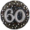 Globo 60 cumpleaños negro brillantes 81 cm efecto 3d