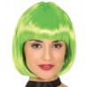 Peluca verde media melena lisa barata