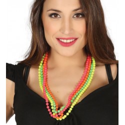 Collar de perlas colores neon surtidos