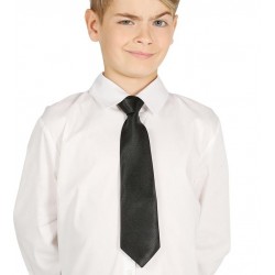 Corbata negra infantil para nino 30 cm