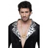 Collar chulo pandillero dorado con pistola macarra