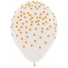 Globos transparentes cofetti dorado lunares oro impreso 12 uds