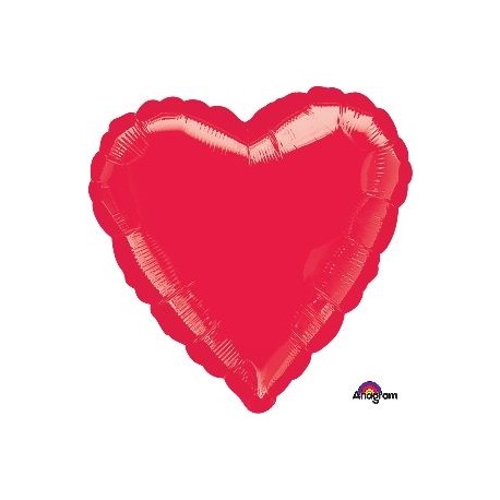 Globo corazon rojo barato para helio de 45 cm 18 boda