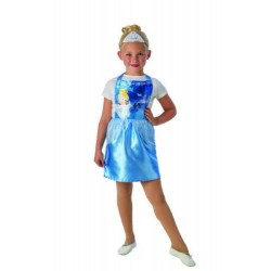Disfraz cenicienta con corona para niña talla 3-6 años