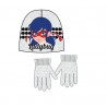 Conjunto gorro guantes ladybug gris talla 52