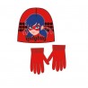 Conjunto gorro guantes ladybug rojo talla 54