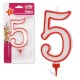 Vela numero 5 gigante 13 cm para tarta cumpleaños