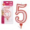 Vela numero 5 gigante 13 cm para tarta cumpleaños