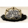 Tiara dorada y negra para fin de año nochevieja glamour