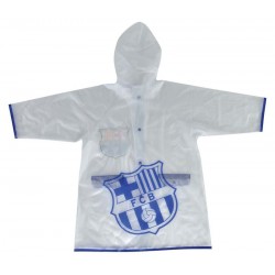 Chubasquero impermeable transparente fcb barcelona azul talla 4 anos