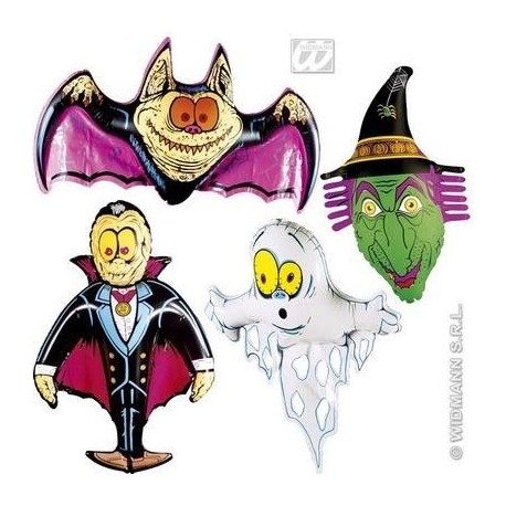 Personajes de halloween hinchables fluorescentes bruja