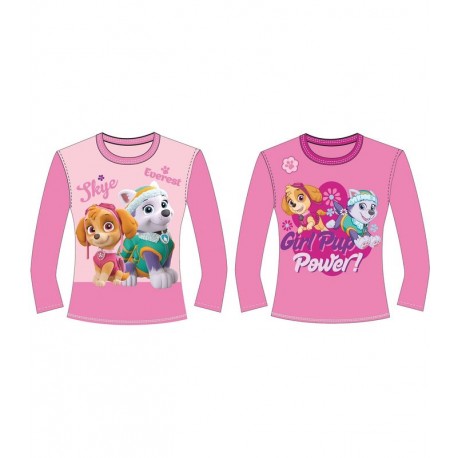 Camisa patrulla canina manga skye larga rosa claro talla 3 anos