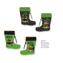 Botas de agua tortugas ninja talla 24 negras